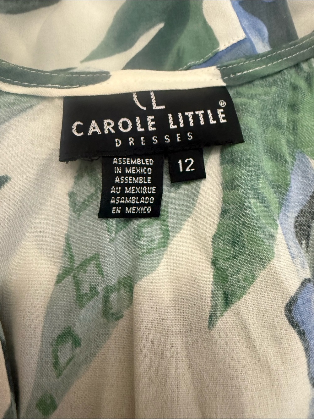 VTG 90s Carole Little German Rayon Floral Maxi Dress - Picture 8 of 10
